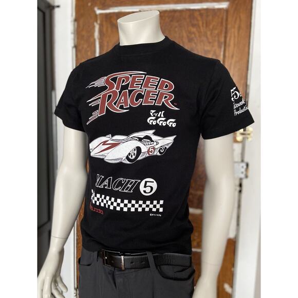SPEED RACER ‘Mach 5’ Go-Go-Go T-Shirt sz S | Black (New) - Picture 6 of 9